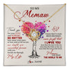 Love Knot Necklace 18K Yellow Gold Finish | 1 | Personalized To My Memaw Necklace From Grandkids Never Forget That I Love You You Mean The World Memaw Birthday Mothers Day Jewelry Customized Gift Box Message Card | siriusteestore