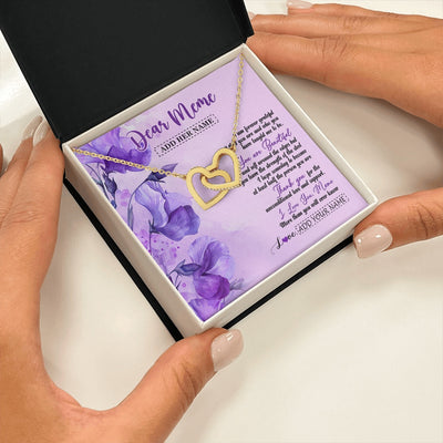 Interlocking Hearts Necklace 18K Yellow Gold Finish | 2 | Personalized To My Meme Gifts From Granddaughter Necklace Flower You Are Beautiful Gifts For Meme Mothers Day Birthday Christmas Custom Gift Box Message Card | siriusteestore.myshopify