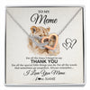 Interlocking Hearts Necklace Stainless Steel & Rose Gold Finish | 1 | Personalized To My Meme Necklace From Granddaughter Thank You Lion Meme Gift For Mothers Day Birthday Gift Christmas For Meme Customized Gift Box Message Card | siriusteestore