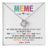 Love Knot Necklace 14K White Gold Finish | 1 | Personalized To My Meme Necklace From Grandkids Granddaughter We Squeezed This Necklace Meme Birthday Mothers Day Christmas Customized Gift Box Message Card | siriusteestore