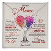 Alluring Beauty Necklace 14K White Gold Finish | 1 | Personalized To My Meme Necklace From Grandkids Never Forget That I Love You You Mean The World Meme Birthday Mothers Day Christmas Customized Gift Box Message Card | siriusteestore