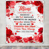 Personalized To My Mimi Gifts From Granddaughter Grandson Blanket Rose Flower Anniversary Birthday Gifts Mimi Mothers Day Christmas Custom Fleece Throw Blanket | siriusteestore