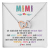 Interlocking Hearts Necklace Stainless Steel & Rose Gold Finish | 1 | Personalized To My Mimi Necklace From Grandkids Granddaughter We Squeezed This Necklace Mimi Birthday Mothers Day Christmas Customized Gift Box Message Card | siriusteestore