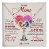 Interlocking Hearts Necklace Stainless Steel & Rose Gold Finish | 1 | Personalized To My Mimi Necklace From Grandkids Never Forget That I Love You You Mean The World Mimi Birthday Mothers Day Christmas Customized Gift Box Message Card | siriusteestore