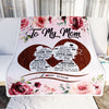 Personalized To My Mom Blanket From Daughter Never Forget I Love You Heart Flower Mom Mother Birthday Mothers Day Christmas Customized Bed Fleece Throw Blanket | siriusteestore