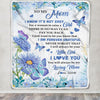 Personalized To My Mom Blanket From Daughter Son Butterfly I Am Forever Grateful Mom Mother Birthday Mothers Day Christmas Customized Fleece Throw Blanket | siriusteestore