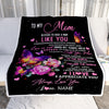 Personalized To My Mom Blanket From Daughter Son Floral Butterfly Blessed Have You A Mom Birthday Mothers Day Christmas Customized Bed Fleece Throw Blanket | siriusteestore
