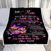 Personalized To My Mom Blanket From Daughter Son Flower Butterfly Thank You For All The Special Mom Birthday Mothers Day Customized Fleece Throw Blanket | siriusteestore