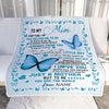 Personalized To My Mom Blanket From Son Butterfly Everything I Am You Helped Me To Be Birthday Gifts Mom Mothers Day Christmas Customized Fleece Throw Blanket | siriusteestore
