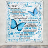 Personalized To My Mom Blanket From Son Butterfly Everything I Am You Helped Me To Be Birthday Gifts Mom Mothers Day Christmas Customized Fleece Throw Blanket | siriusteestore