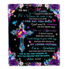 Personalized To My Mom Blanket From Son Letter Love You Cross Christian Mom Birthday Mothers Day Thanksgiving Christmas Customized Fleece Blanket | siriusteestore