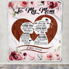 Personalized To My Mom Blanket From Son Never Forget I Love You Heart Flower Mom Mother Birthday Mothers Day Christmas Customized Bed Fleece Throw Blanket | siriusteestore