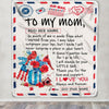 Personalized To My Mom Gifts Blanket From Daughter Son Cardinal Letter Air Mail Letter Birthday Gifts For Mom Mothers Day Christmas Customized Mom Fleece Blanket | siriusteestore