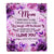 Personalized To My Mom Gifts Blanket From Daughter Son Purple Floral Birthday Gifts For Mom Mothers Day Thanksgiving Christmas Custom Custom Fleece Blanket | siriusteestore