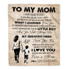 Personalized To My Mom Gifts Blanket From Son Thank You My Hero Mom Birthday Gift Mothers Day Thanksgiving Christmas Customized Bed Fleece Throw Blanket | siriusteestore
