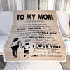 Personalized To My Mom Gifts Blanket From Son Thank You My Hero Mom Birthday Gift Mothers Day Thanksgiving Christmas Customized Bed Fleece Throw Blanket | siriusteestore