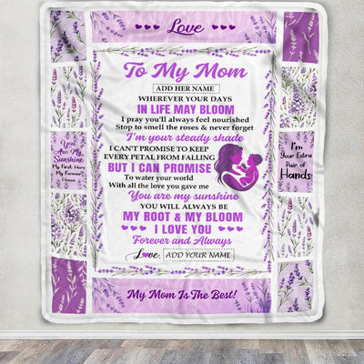 Personalized To My Mom Gifts From Daughter Son Blanket I Love You Lavender Floral Birthday Gift Idea For Mom Mother'S Day Christmas Custom Fleece Throw Blanket Shirt & Hoodie | siriusteestore