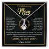 Alluring Beauty Necklace 14K White Gold Finish | 1 | Personalized To My Mom Gifts Necklace From Daughter Son Grateful Thank You Mom Birthday Gifts Mothers Day Jewelry Christmas Customized Gift Box Message Card | siriusteestore