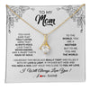 Alluring Beauty Necklace 18K Yellow Gold Finish | 1 | Personalized To My Mom Necklace From Daughter Son Hold This Close Feel My Love Mom Birthday Mothers Day Christmas Jewelry Customized Gift Box Message Card | siriusteestore
