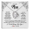Forever Love Necklace 14K White Gold Finish | 1 | Personalized To My Mom Necklace From Daughter Son Hold This Close Feel My Love Mom Birthday Mothers Day Christmas Jewelry Customized Gift Box Message Card | siriusteestore