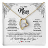 Forever Love Necklace 18K Yellow Gold Finish | 1 | Personalized To My Mom Necklace From Daughter Son Hold This Close Feel My Love Mom Birthday Mothers Day Christmas Jewelry Customized Gift Box Message Card | siriusteestore