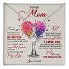 Alluring Beauty Necklace 14K White Gold Finish | 1 | Personalized To My Mom Necklace From Daughter Son Never Forget That I Love You You Mean The World Mom Birthday Mothers Day Christmas Customized Gift Box Message Card | siriusteestore