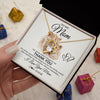 Forever Love Necklace 18K Yellow Gold Finish | 2 | Personalized To My Mom Necklace From Daughter Son Thank You Lion Mom Gift For Mothers Day Birthday Gift Christmas For Mom Customized Gift Box Message Card | siriusteestore