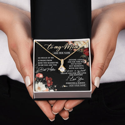 Alluring Beauty Necklace 18K Yellow Gold Finish | 2 | Personalized To My Mom Necklace From Son Daughter For Mom Gifts Meaningful Gifts Mother Jewelry Mother's Day Birthday Christmas Custom Gift Box Message Card | https://siriusteestore.