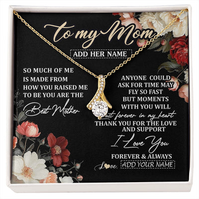 Alluring Beauty Necklace 18K Yellow Gold Finish | 1 | Personalized To My Mom Necklace From Son Daughter For Mom Gifts Meaningful Gifts Mother Jewelry Mother's Day Birthday Christmas Custom Gift Box Message Card | https://siriusteestore.