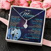 Alluring Beauty Necklace 14K White Gold Finish | 2 | Personalized To My Mom Necklace From Son Thank You Day By Day Mom Birthday Gifts Mothers Day Christmas Customized Gift Box Message Card | siriusteestore