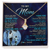 Alluring Beauty Necklace 18K Yellow Gold Finish | 1 | Personalized To My Mom Necklace From Son Thank You Day By Day Mom Birthday Gifts Mothers Day Christmas Customized Gift Box Message Card | siriusteestore