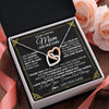 Interlocking Hearts Necklace Stainless Steel & Rose Gold Finish | 2 | Personalized To My Mom Necklace Gifts Meaningful Gift To Mom From Son Daughter Without You There Is No Me Mothers Day Birthday Custom Gift Box Message Card | https://siriusteestore.