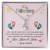 Alluring Beauty Necklace | Personalized To My Mommy From Your Tummy Necklace Unborn Baby Bump Expecting Mom Mommy Pregnant Wife New Mom Mothers Day Customized Gift Box Message Card | siriusteestore