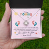 Love Knot Necklace | Personalized To My Mommy From Your Tummy Necklace Unborn Baby Bump Expecting Mom Mommy Pregnant Wife New Mom Mothers Day Customized Gift Box Message Card | siriusteestore