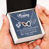 Interlocking Hearts Necklace | Personalized To My Mommy From Your Tummy Necklace Unborn Baby Bump New Mom Mommy To Be Pregnant Wife First Time Mothers Day Customized Gift Box Message Card | siriusteestore