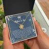 Love Knot Necklace 18K Yellow Gold Finish | Personalized To My Mother In Law Necklace As My Love For Your Son Mother's Day Husband's Mom Birthday Anniversary Christmas Customized Gift Box Message Card | siriusteestore