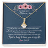 Alluring Beauty Necklace 18K Yellow Gold Finish | Personalized To My Mother In Law Necklace From Daughter In Law Thank You Mother Of The Groom Jewelry Birthday Mothers Day Christmas Customized Message Card | siriusteestore