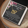 Interlocking Hearts Necklace 18K Yellow Gold Finish | Personalized To My Mother In Law Necklace From Daughter In Law You Are My Bonus Mom Jewelry Birthday Mothers Day Christmas Customized Gift Box Message Card | siriusteestore