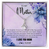 Alluring Beauty Necklace 14K White Gold Finish | 1 | Personalized To My Mother Necklace From Daughter Son I Love You Mom Birthday Gifts Mothers Day Thanksgiving Jewelry Christmas Customized Gift Box Message Card | siriusteestore