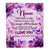 Personalized To My Nana Gifts Blanket From Granddaughter Grandson Purple Floral Birthday Gifts For Nana Mothers Day Christmas Custom Fleece Throw Blanket | siriusteestore