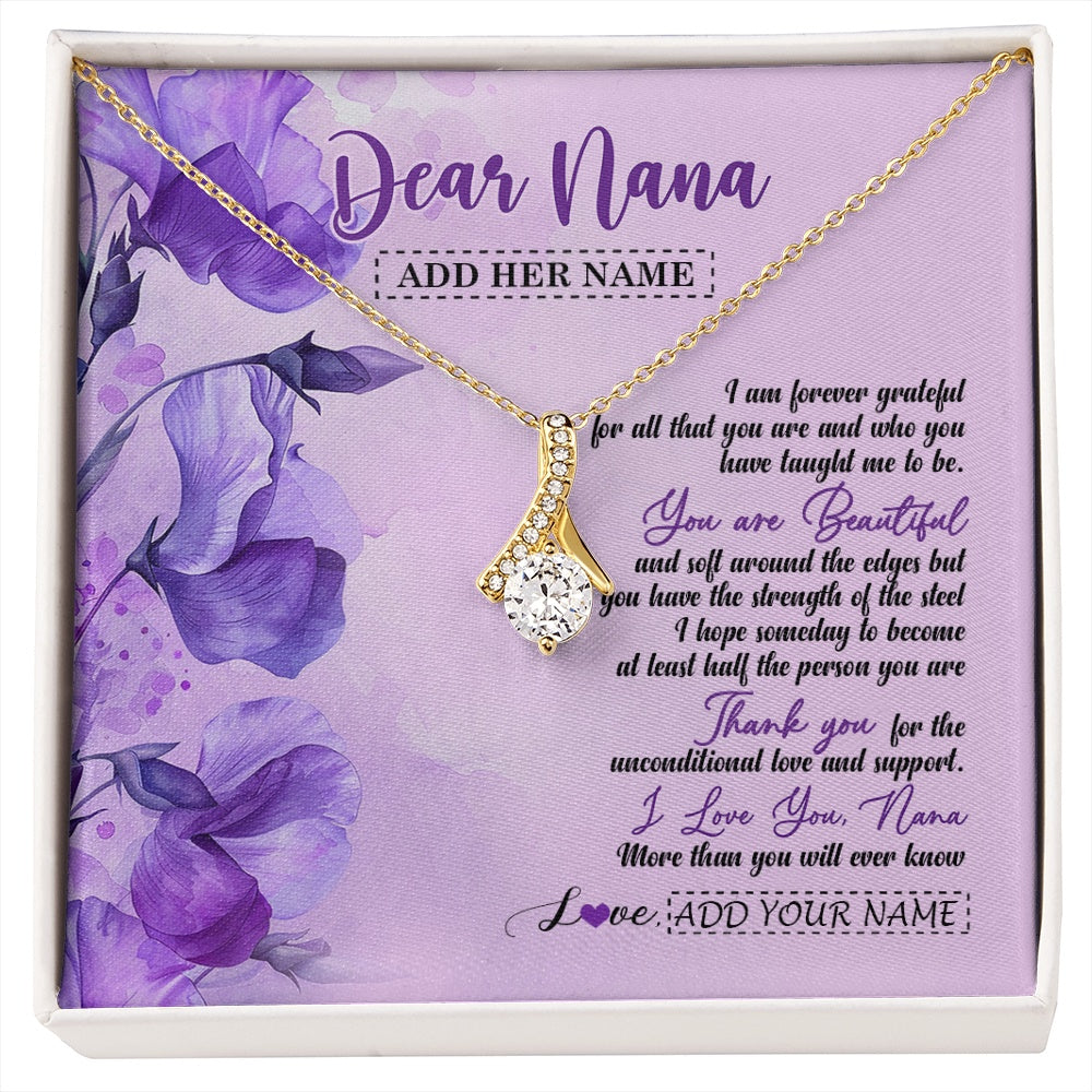 Alluring Beauty Necklace 18K Yellow Gold Finish | 1 | Personalized To My Nana Gifts From Granddaughter Necklace Flower You Are Beautiful Gifts For Nana Mothers Day Birthday Christmas Custom Gift Box Message Card | siriusteestore.myshopify