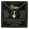 Alluring Beauty Necklace 14K White Gold Finish | 1 | Personalized To My Nana Gifts Necklace From Granddaughter Grandson Grateful Thank You Nana Birthday Mothers Day Christmas Customized Gift Box Message Card | siriusteestore