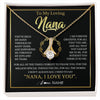 Alluring Beauty Necklace 18K Yellow Gold Finish | 1 | Personalized To My Nana Gifts Necklace From Granddaughter Grandson Grateful Thank You Nana Birthday Mothers Day Christmas Customized Gift Box Message Card | siriusteestore