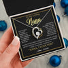 Forever Love Necklace 14K White Gold Finish | 2 | Personalized To My Nana Gifts Necklace From Granddaughter Grandson Grateful Thank You Nana Birthday Mothers Day Christmas Customized Gift Box Message Card | siriusteestore