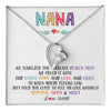 Forever Love Necklace 14K White Gold Finish | 1 | Personalized To My Nana Necklace From Grandkids Granddaughter We Squeezed This Necklace Nana Birthday Mothers Day Christmas Customized Gift Box Message Card | siriusteestore