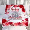 Personalized To My Nanny Gifts From Kids Blanket Rose Flower Anniversary Birthday Gifts Nanny Mothers Day Thanksgiving Birthday Christmas Custom Fleece Blanket | siriusteestore