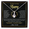 Alluring Beauty Necklace 14K White Gold Finish | 1 | Personalized To My Nanny Gifts Necklace From Granddaughter Grandkids Grateful Thank You Nanny Birthday Mothers Day Christmas Customized Gift Box Message Card | siriusteestore