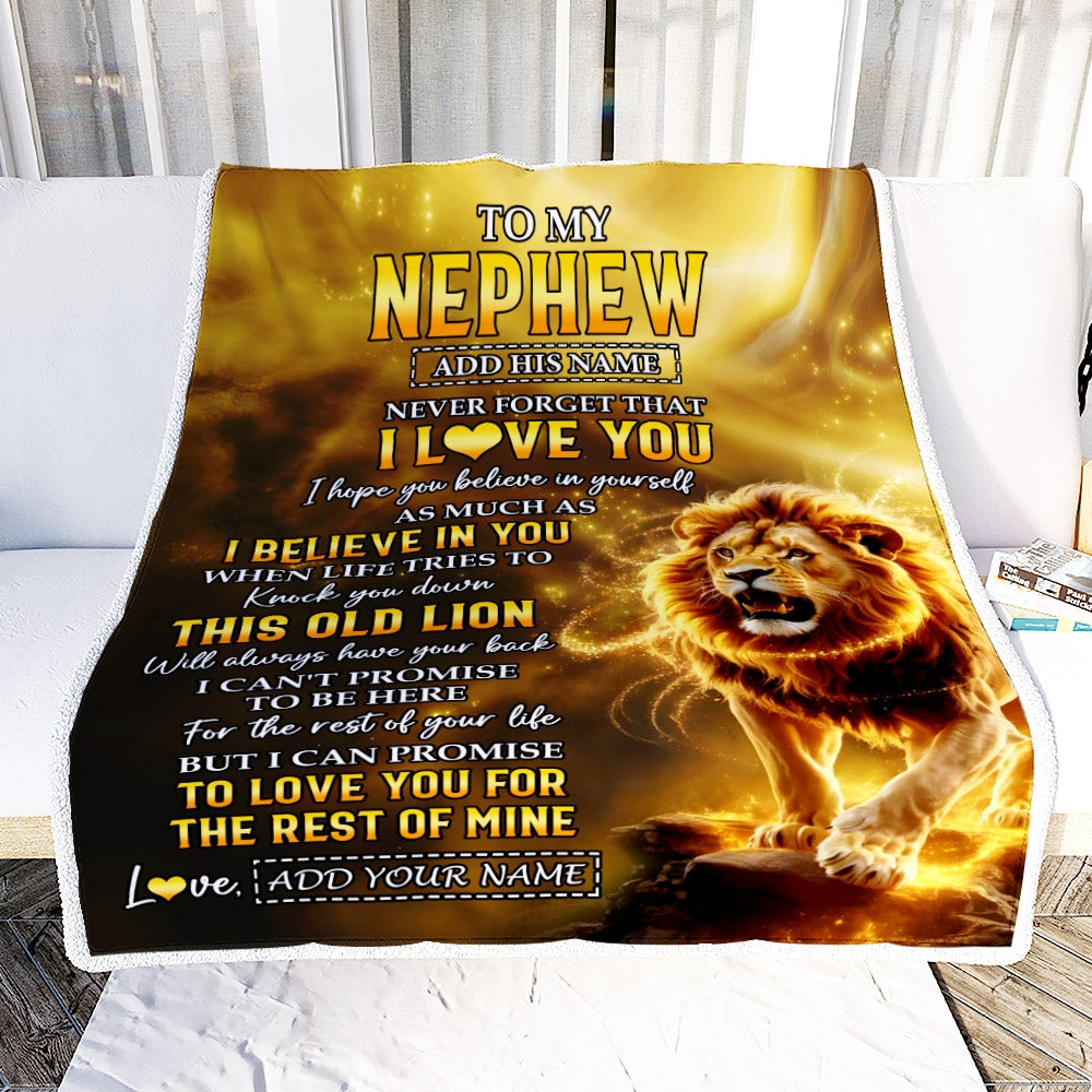 Personalized To My Nephew Birthday Gifts From Uncle Blanket I Love You Nephew Gifts Graduation Christmas Gift Ideas For Men Customized Fleece Throw Blanket | siriusteestore