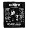 Personalized To My Nephew Blanket From Aunt Auntie Sometimes It's Hard Nephew Birthday Gifts Graduation Christmas Customized Fleece Throw Blanket | siriusteestore