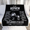 Personalized To My Nephew Blanket From Aunt Auntie Sometimes It's Hard Nephew Birthday Gifts Graduation Christmas Customized Fleece Throw Blanket | siriusteestore